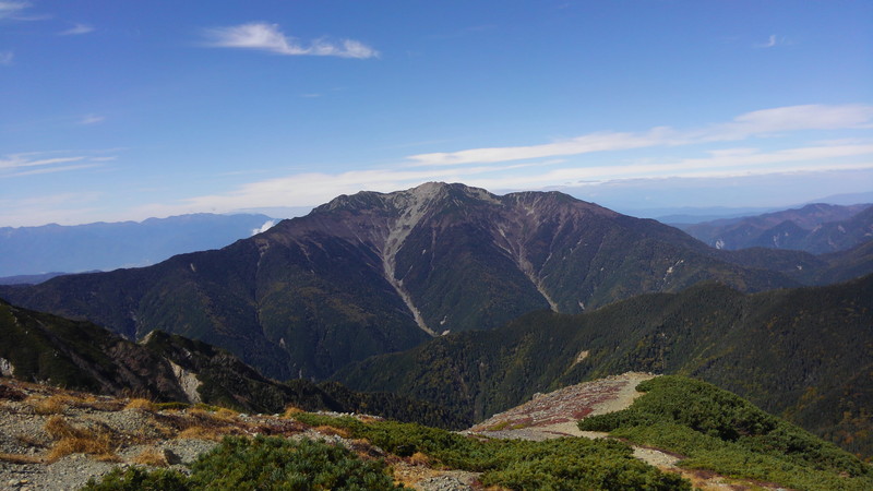 肩の小屋から仙丈ケ岳山